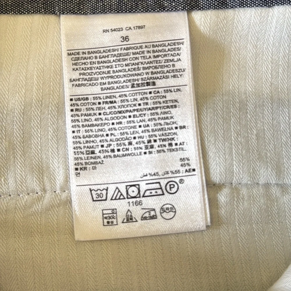Banana Republic | Dove Gray | Linen/Cotton Blend Short | size 36